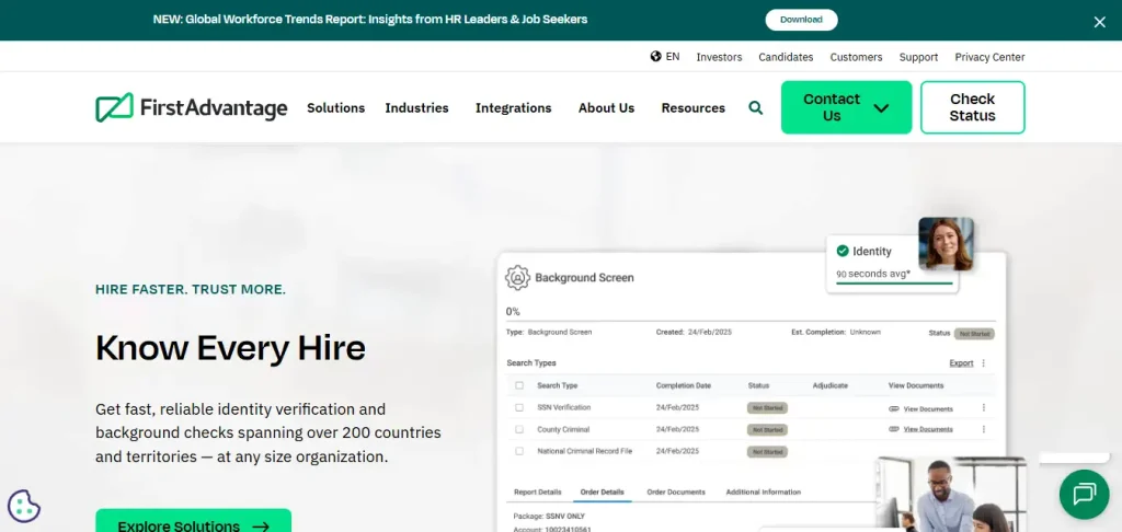 Employerschoice -firstadvantage screen