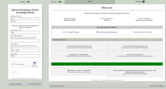 Applicant Portal